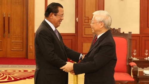 Thủ tướng Campuchia gửi điện chúc mừng tới Tổng bí thư Nguyễn Phú Trọng